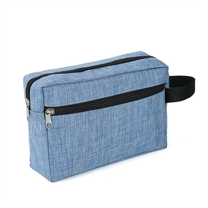 light blue makeup bag